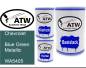 Preview: Chevrolet, Blue Green Metallic, WA5405: 500ml Lackdose + 500ml Klarlack + 250ml Härter - Set, von ATW Autoteile West.